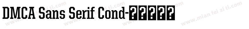 DMCA Sans Serif Cond字体转换